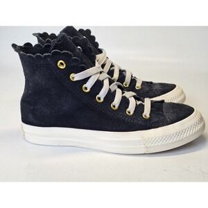 Converse Chuck Taylor All Star Women's Shoes Size 6.5 EU37 Black Suede High Top